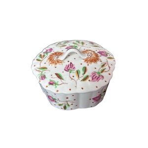 Blue Ridge Southern Potteries Trinket Candy Dresser Dish Vintage Glazed‎ Floral